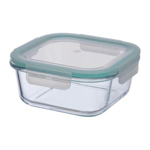 Glass container with lid, suitable for microwave a