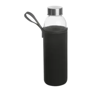 Glass drinking bottle in neoprene pouch Klagenfur